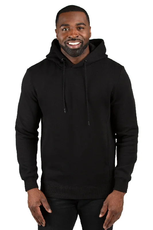 Men's quick-dry running hoodie-Threadfast Apparel Mens Ultimate Fleece Hooded Sweatshirt Hoodie w/ Pockets - Black