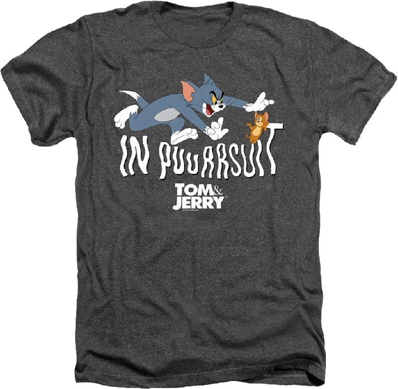 Men's tech-inspired t-shirt-In Puurrsuit Tom And Jerry T-Shirt