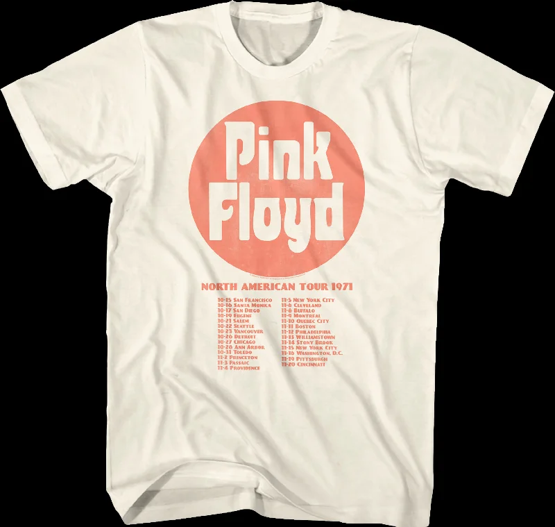 Men's graphic art t-shirt-North American Tour 1971 Pink Floyd T-Shirt