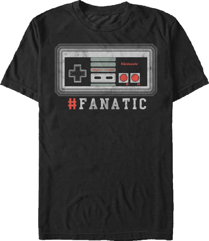 Men's durable wear t-shirt-Nintendo Controller Fanatic T-Shirt