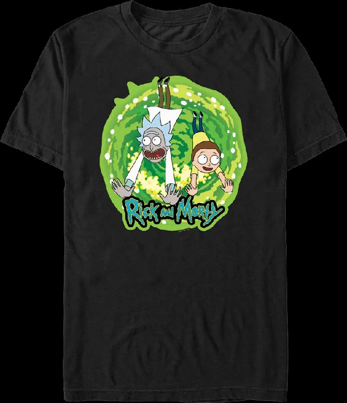 Men's workout performance t-shirt-Portal Rick And Morty T-Shirt