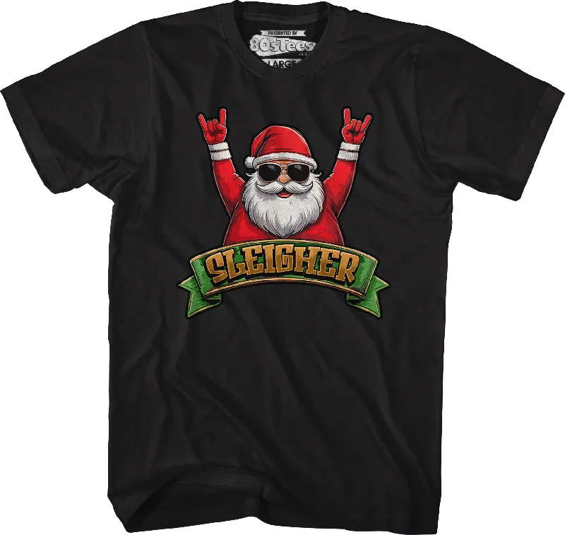 Men's fitness training t-shirt-Sleigher Santa Claus T-Shirt