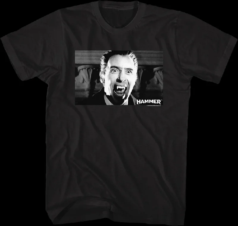 Men's lightweight performance t-shirt-Dracula Fangs Hammer Films T-Shirt