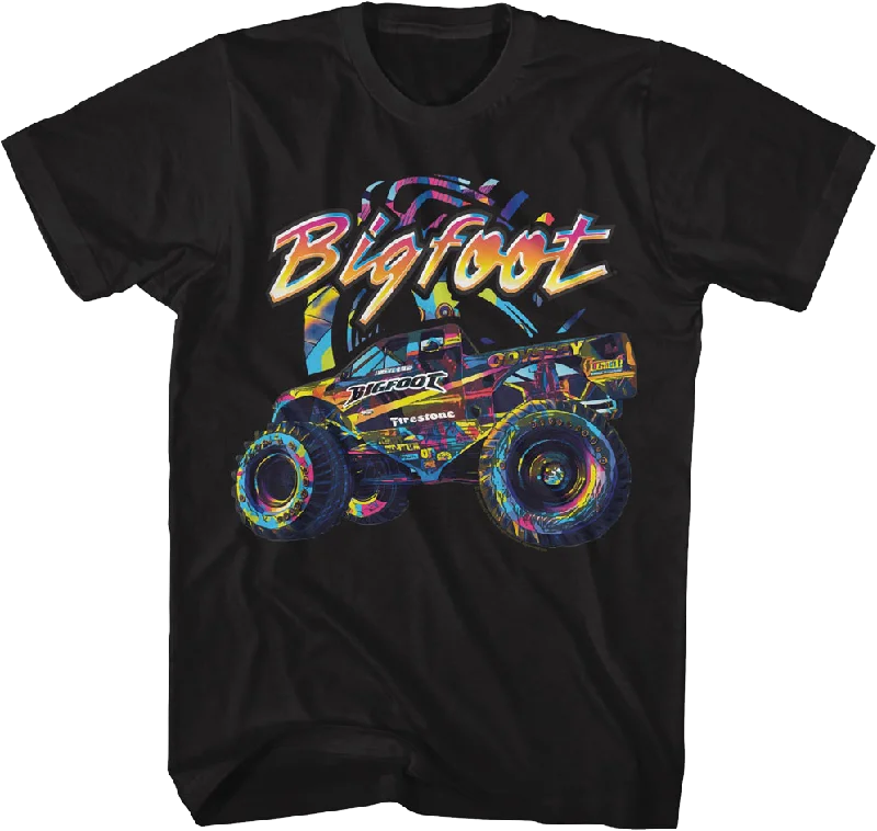 Men's fashion fit t-shirt-Multicolor Monster Truck Bigfoot T-Shirt