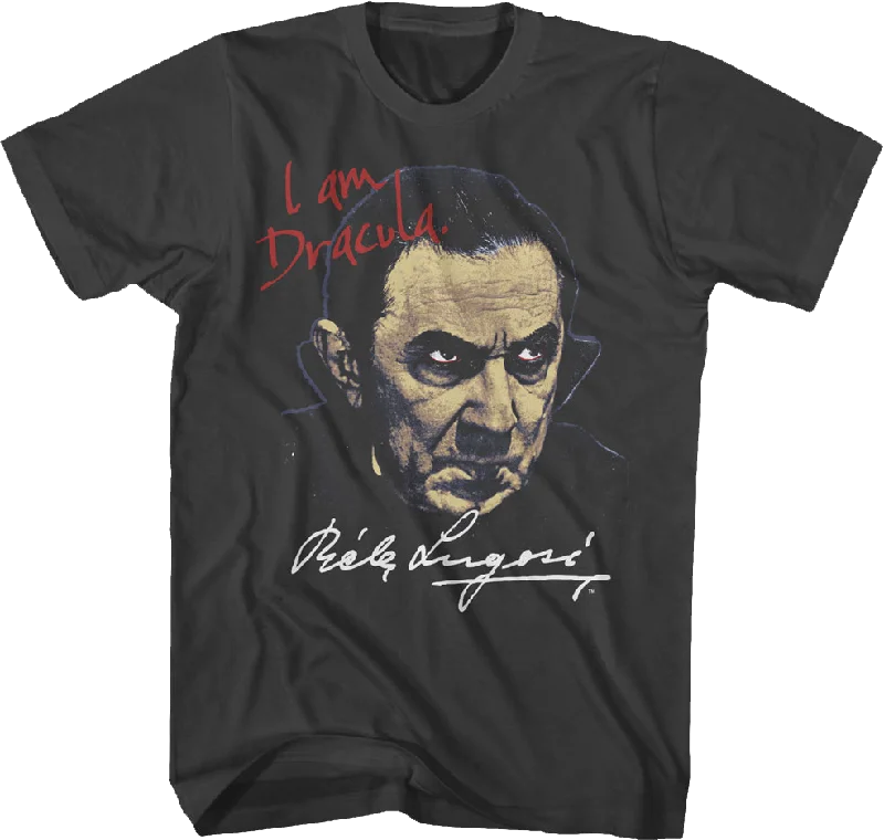 Men's premium fabric t-shirt-I Am Dracula Bela Lugosi T-Shirt