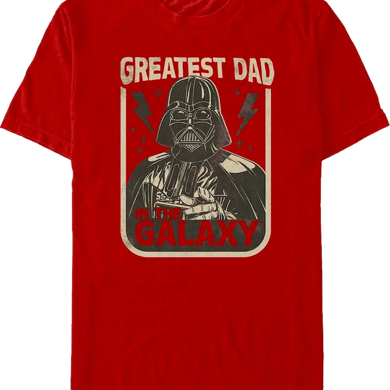 Men's bold logo t-shirt-Darth Vader Greatest Dad In The Galaxy Star Wars T-Shirt