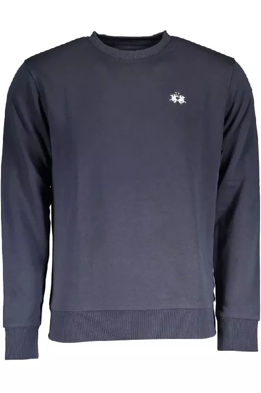 Men's knit pullover-La Martina Chic Embroide Crew Neck Men's Sweater