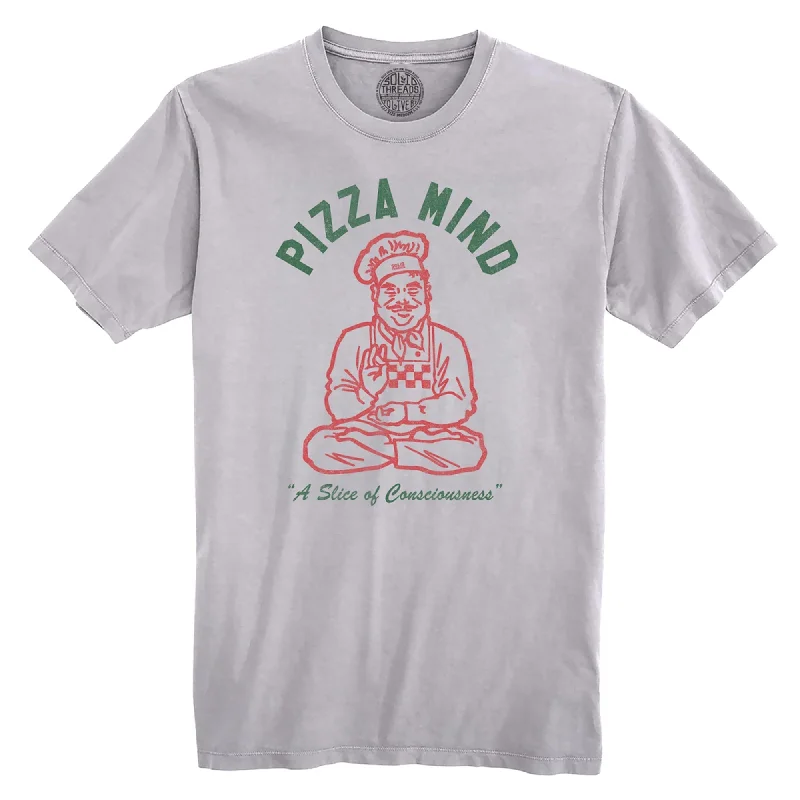 Men's summer fit t-shirt-Pizza Mind Organic Cotton T-shirt