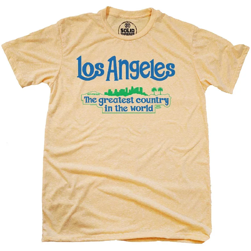 Men's weather-resistant casual t-shirt-Los Angeles The Greatest Country In The World T-shirt