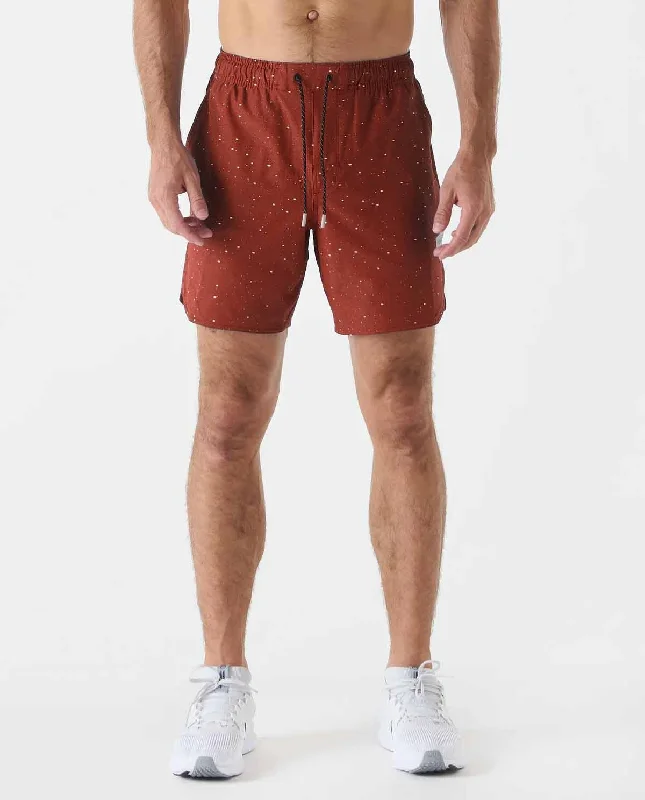 Men's pre-shrunk hiking shorts-Luka HD Brick Splatter