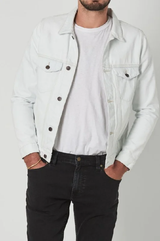 Men's eco-conscious jacket-Rollas MENS DENIM JACKET CALI BLEACH