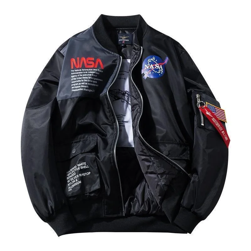 Men's breathable jacket-NASA Special Agent Bomber Jacket