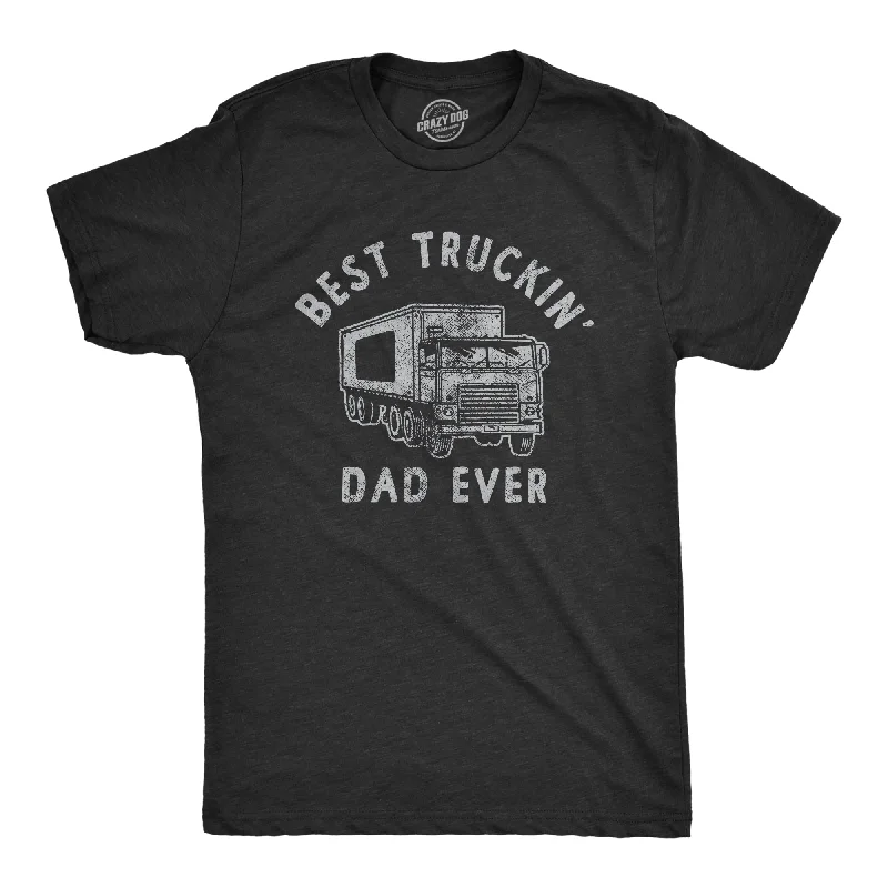 Men's premium fabric t-shirt-Best Truckin Dad Ever Men's T Shirt