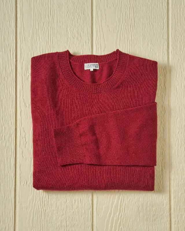 Men's tennis sweater-Merino Roll Neck Sweater in Merlot