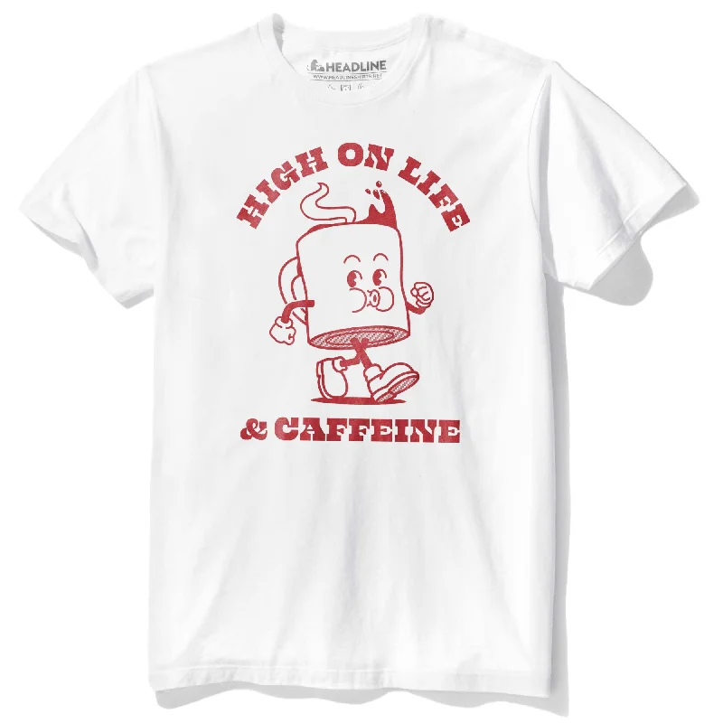 Men's fashion fit t-shirt-High On Life & Caffeine T-Shirt