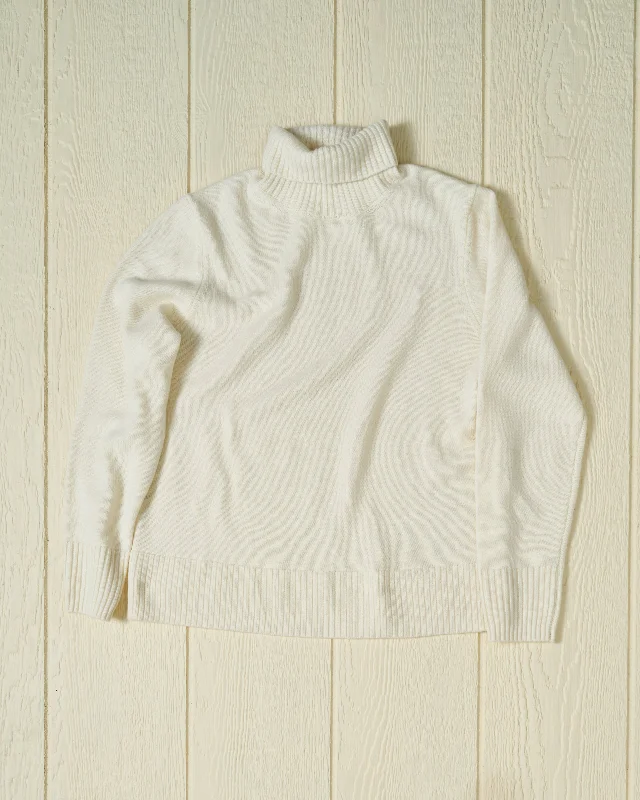 Men's fall sweater-Merino Wool Submariner Turtleneck in Egret