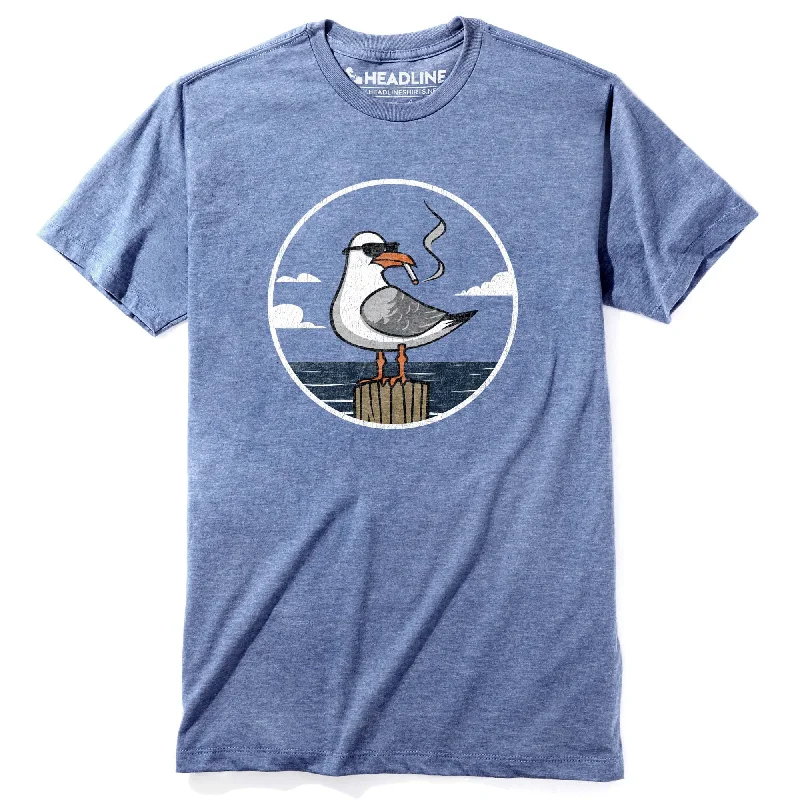 Men's durable wear t-shirt-Bad Seagull T-Shirt