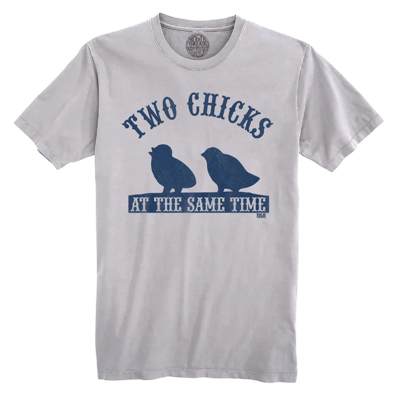 Men's versatile fit t-shirt-Two Chicks At The Same Time Organic Cotton T-shirt