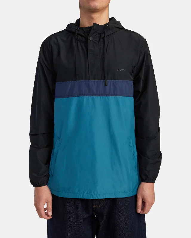 Men's ultra-comfortable jacket-Meyer Packable Anorak Jacket - RVCA Black