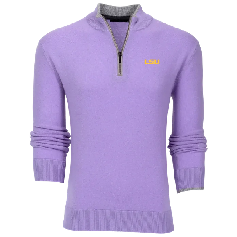 Men's work sweater-LSU Sebonack Quarter-Zip Sweater