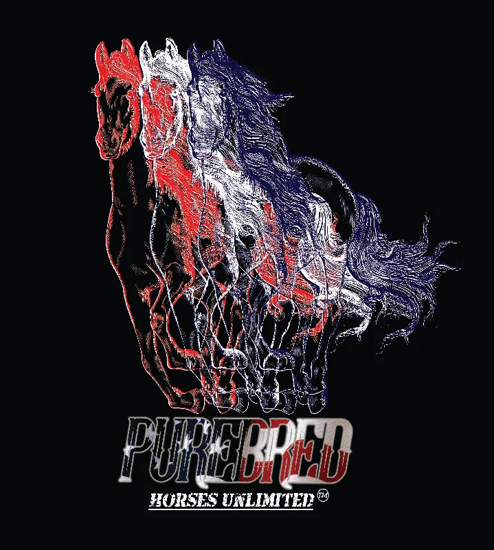 Men's bold logo t-shirt-Men's Horses Unlimited Purebred T-Shirt #UH-7653