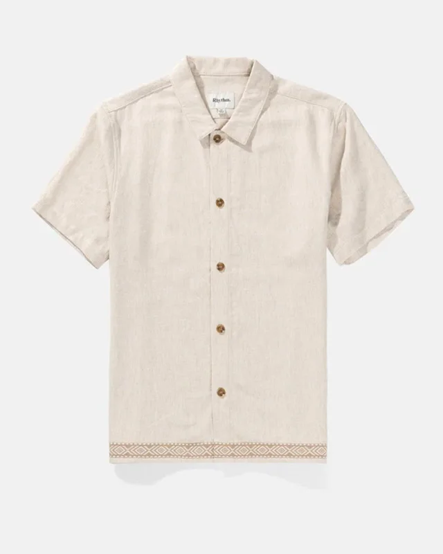 Men's sustainable travel wear shirt-Trim S/S Shirt