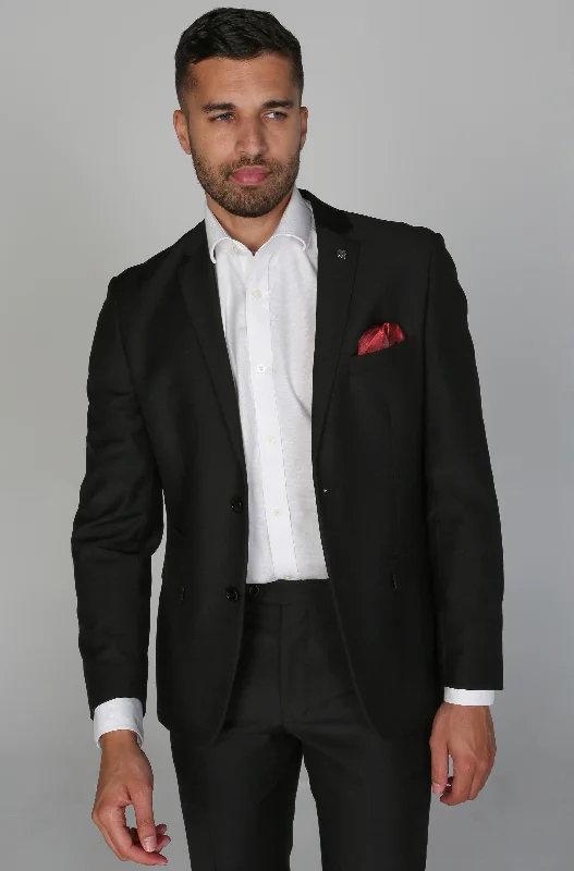 Men's tech-fabric jacket-Parker - Men's Black Blazer