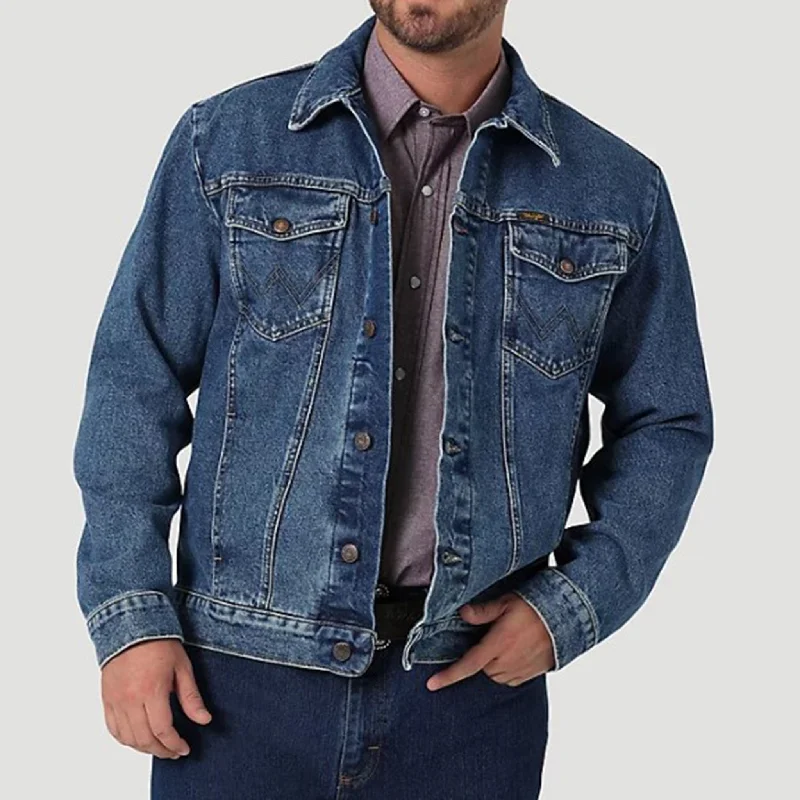 Men's comfortable jacket-Wrangler Men's Western Cowboy Cut Unlined Jacket