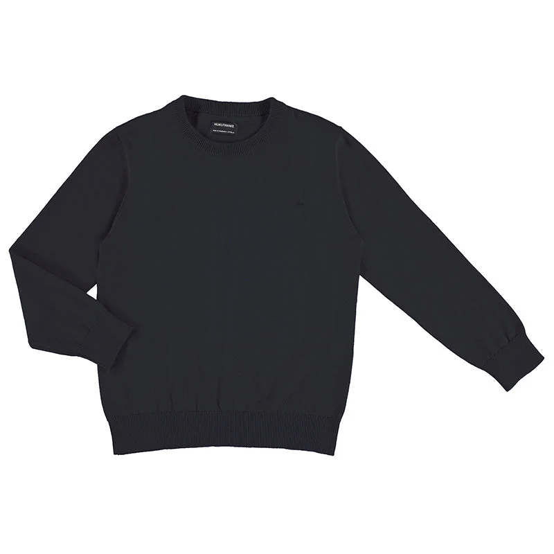 Men's classic sweater-Nukutavake Boys Basic Cotton Sweater _Navy 354-71