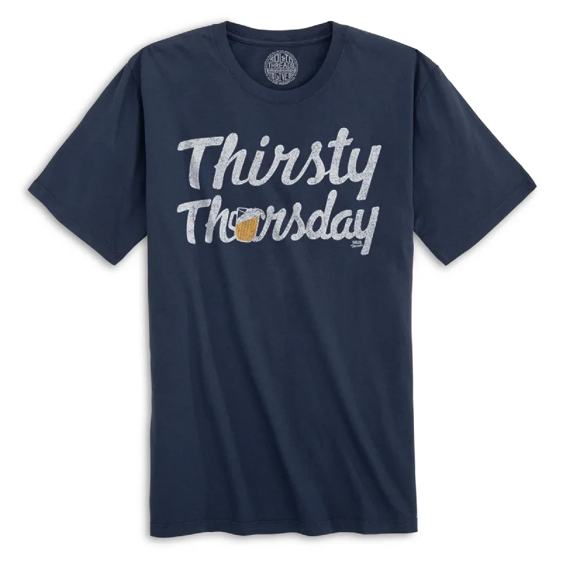 Men's summer fit t-shirt-Thirsty Thursday Organic Cotton T-shirt