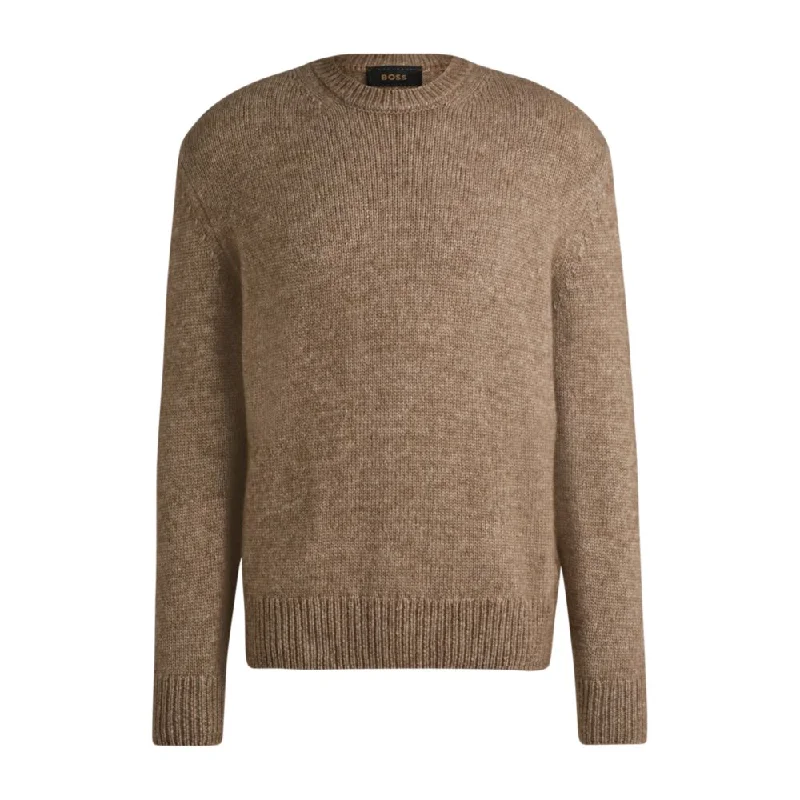 Men's all-season sweater-Relaxed-fit sweater in wool, silk and bison hair