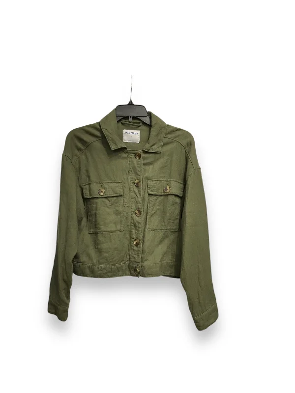 Men's relaxed fit jacket-Jacket Shirt By Old Navy In Green, Size: M