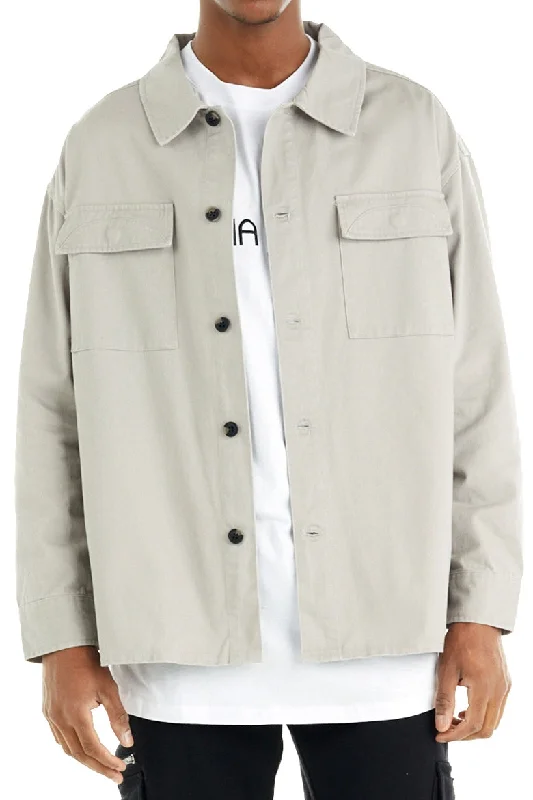 Men's summer jacket-nANA jUDY Mens Dover Shacket Stone