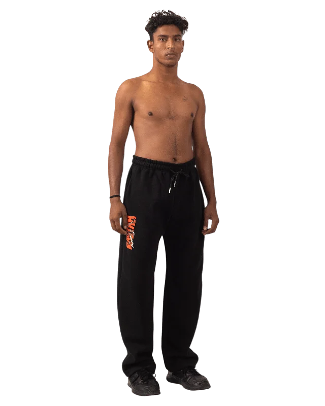 Men's relaxed fit gym wear pants-BLACK SWEATPANTS (SPECIAL EDITION V1)