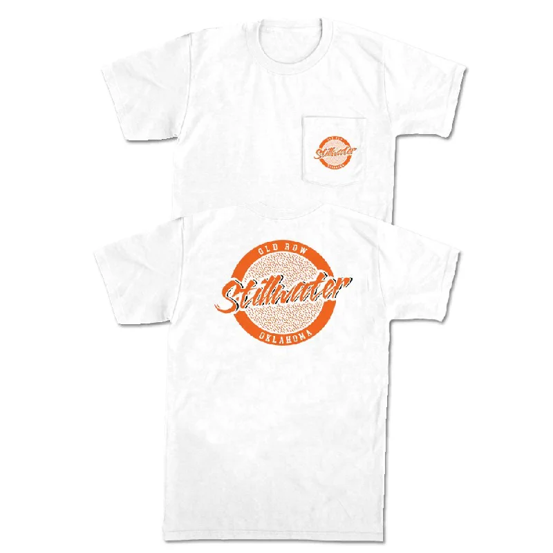 Men's casual streetwear t-shirt-Stillwater, Oklahoma Circle Logo Pocket Tee