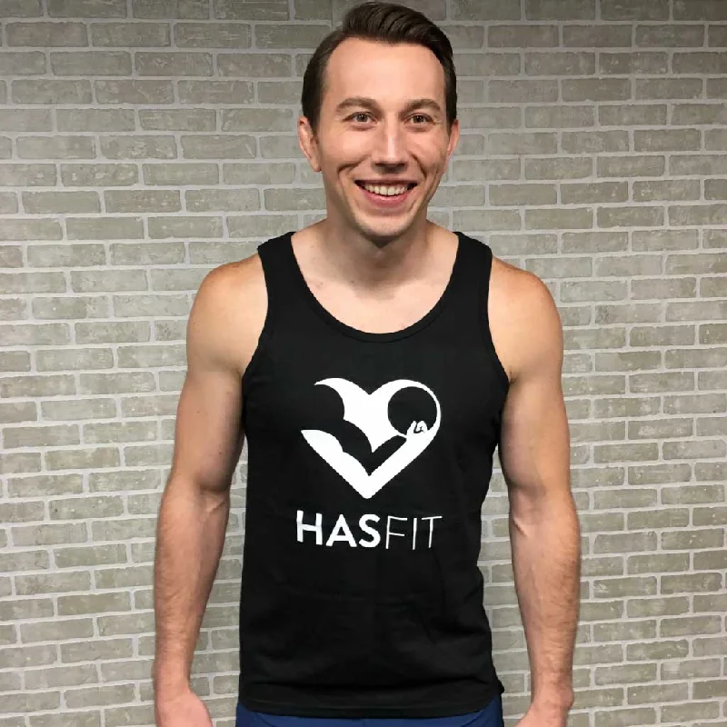 Men's relaxed casual t-shirt-HASfit Pump it Up - Premium Cotton Tank Top