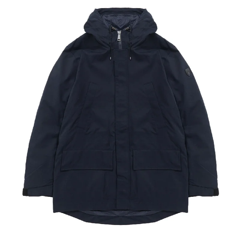 Men's sporty jacket-Polo Ralph Lauren Twill Hooded Coat and Quilted Liner Collection Navy