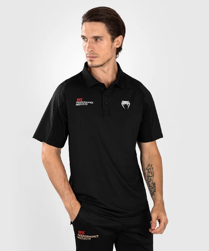 Men's versatile gym polo shirt-UFC Venum Performance Institute 2.0 Men’s Polo Shirt - Black/Red