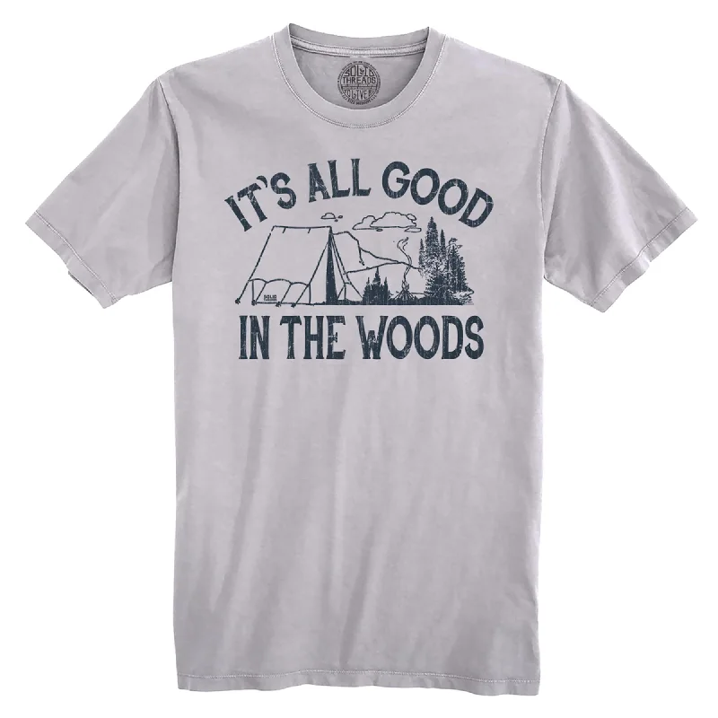 Men's relaxed casual t-shirt-It's All Good In The Woods Organic Cotton T-shirt