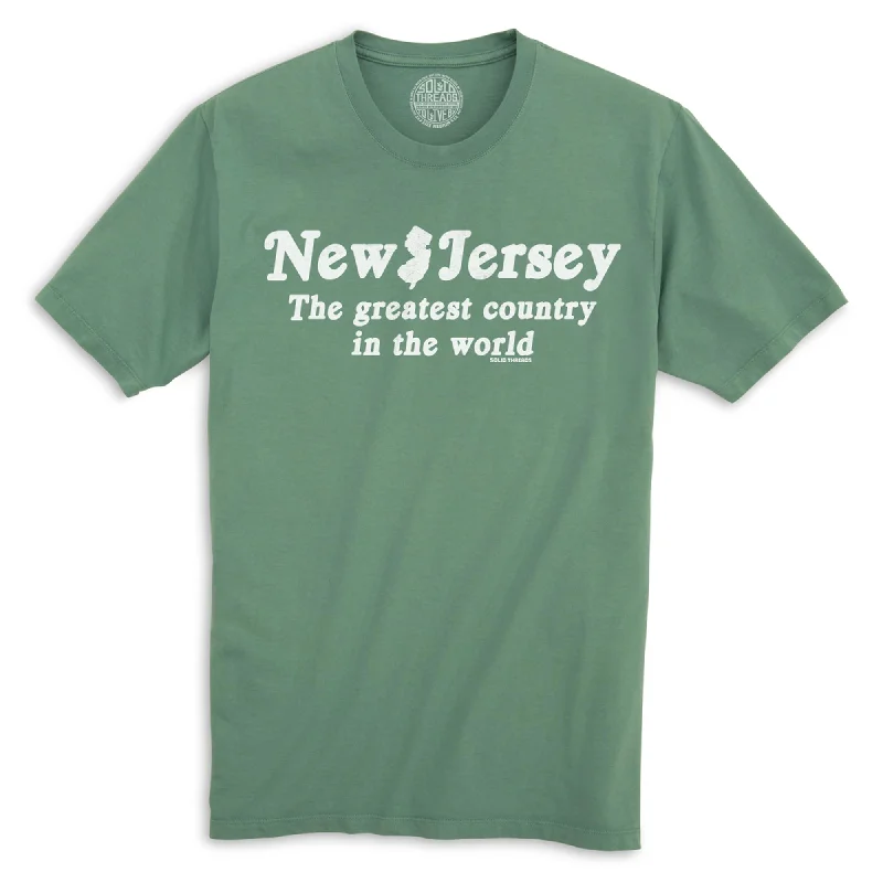 Men's relaxed casual t-shirt-New Jersey The Greatest Country In The World Organic Cotton T-shirt