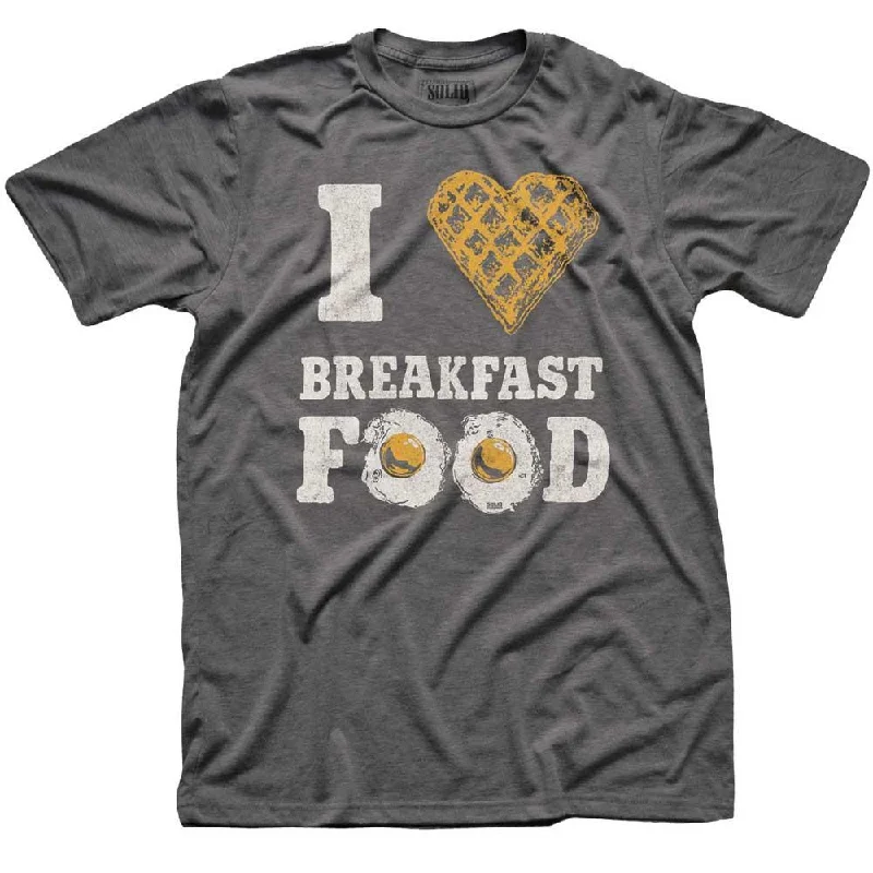 Men's fashion fit t-shirt-I Heart Breakfast Food T-shirt