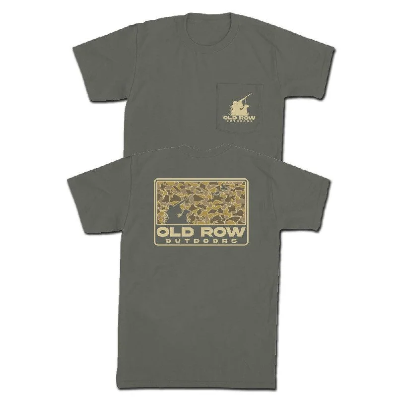 Men's sustainable cotton t-shirt-Old Row Outdoors 80s Camo Pocket Tee