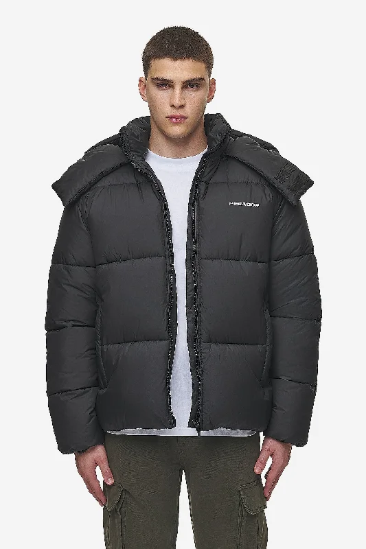 Men's eco-conscious jacket-Marten Puffer Jacket Black