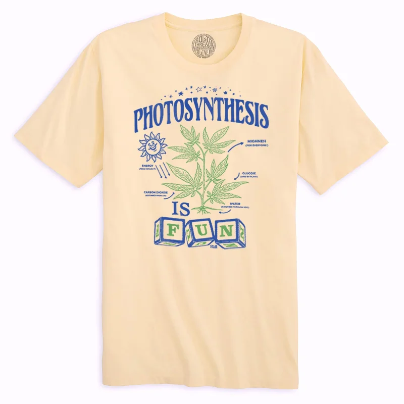 Men's sustainable cotton t-shirt-Photosynthesis is Fun Organic Cotton T-shirt