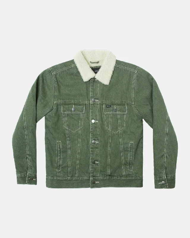 Men's modern jacket-Waylon Denim Trucker Jacket - Cactus