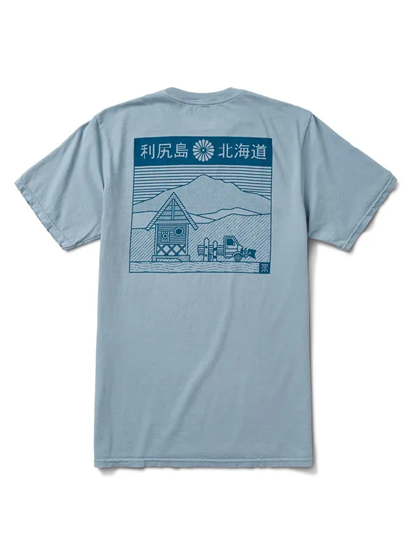 Men's sustainable cotton t-shirt-Rishiri Post Stamp Premium S/S T-Shirt