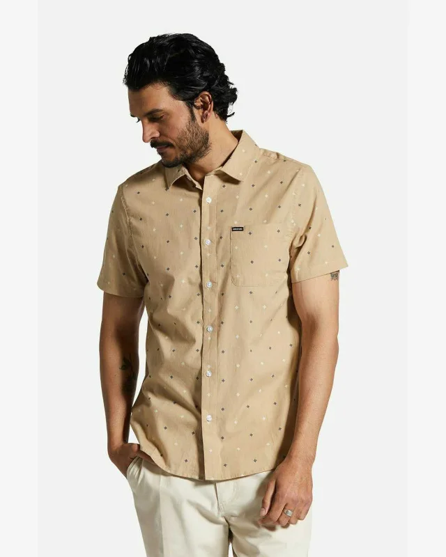 Men's sustainable office wear shirt-Charter Print S/S Woven Shirt