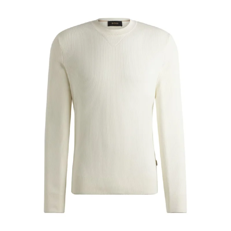 Men's vintage sweater-Regular-fit sweater in silk and cotton