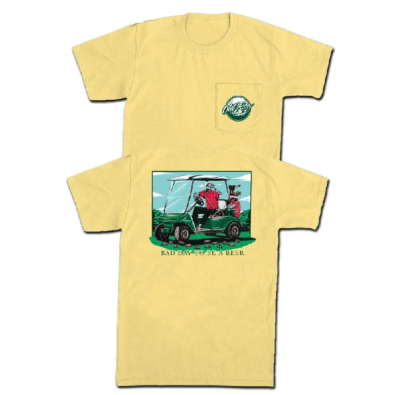 Men's organic jersey t-shirt-Bad Day To Be A Beer Golf Pocket Tee