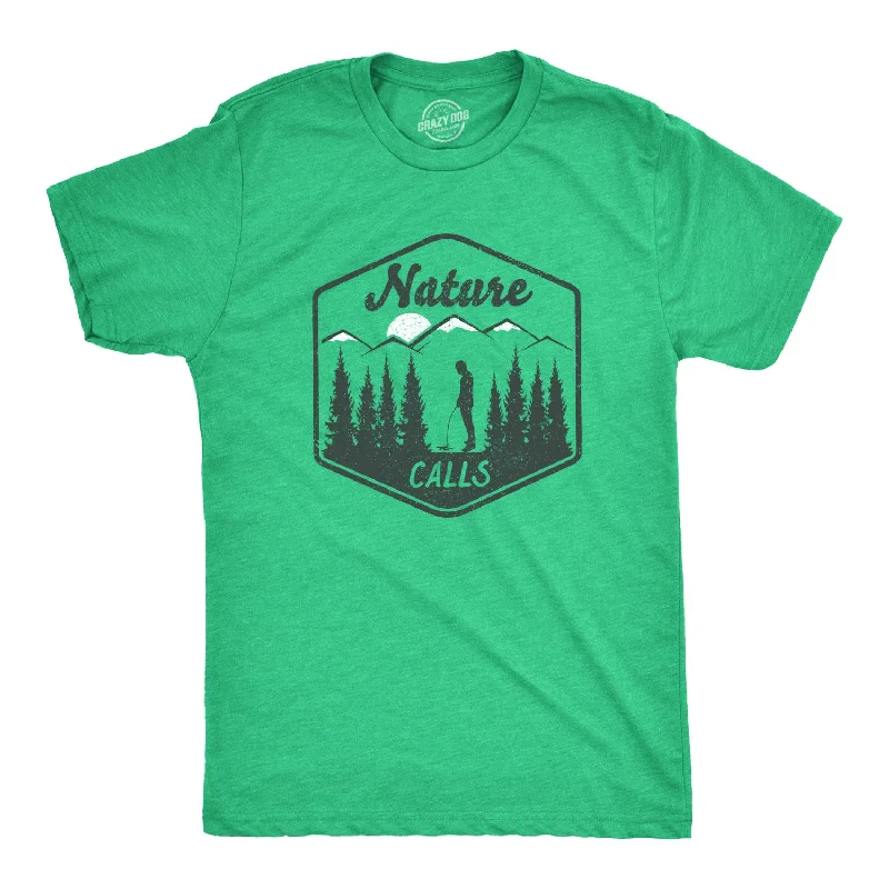 Men's workout performance t-shirt-Nature Calls Men's T Shirt